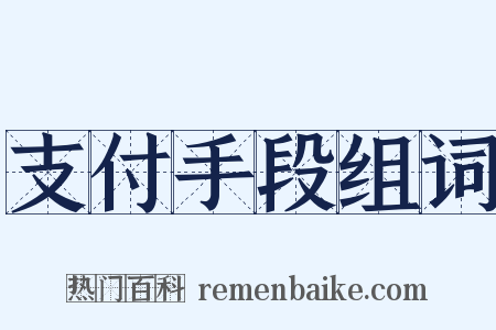 支付手段组词是什么意思的图片